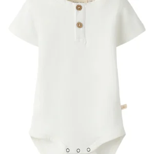 Lil' Atelier Baby Dolan short sleeve romper Coconut Milk
